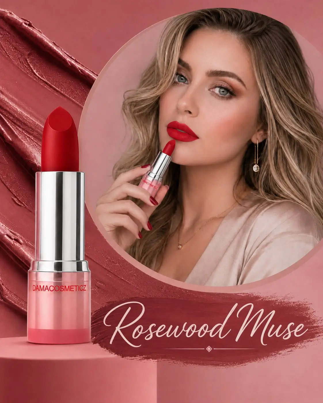 Damatint Lipstick – Rosewood Muse - Image 3