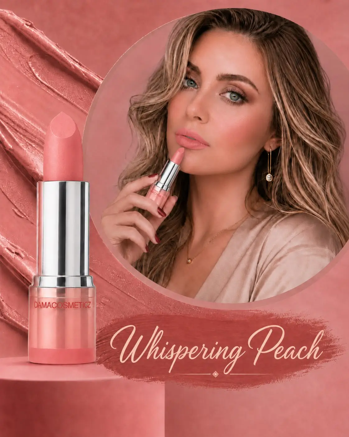 Damatint Lipstick – Whispering Peach - Image 3