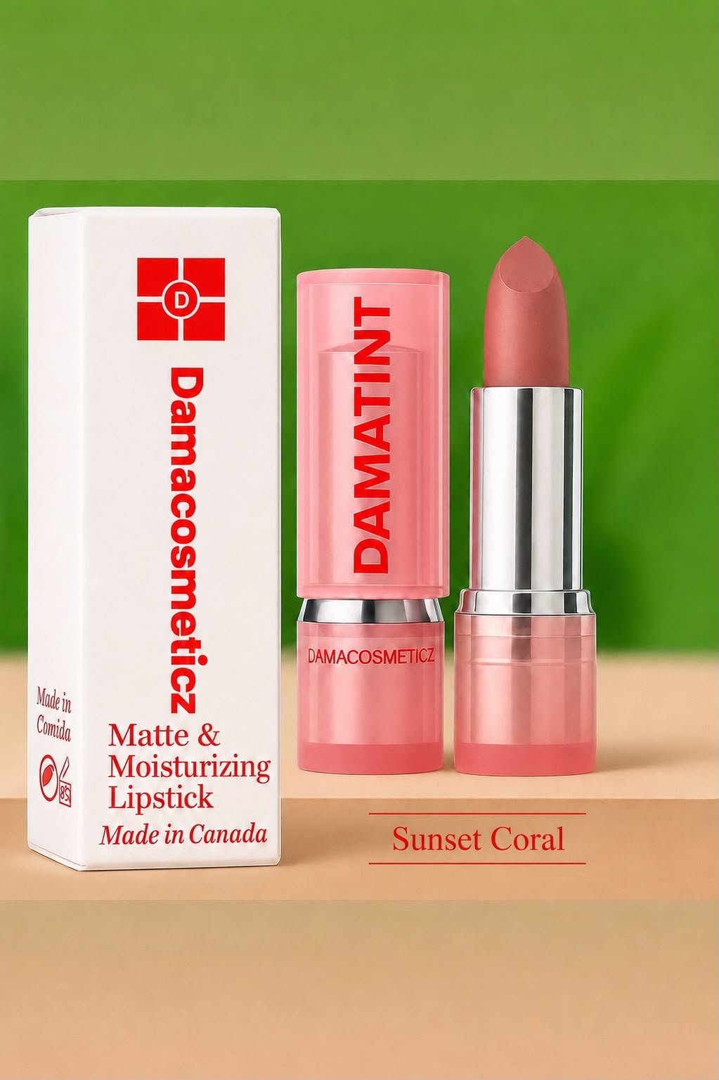 Damatint Lipstick – Sunset Coral - Image 2